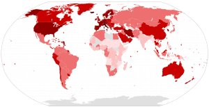 world map of covid 19 outbreak to illustrate ready to communicate blog post