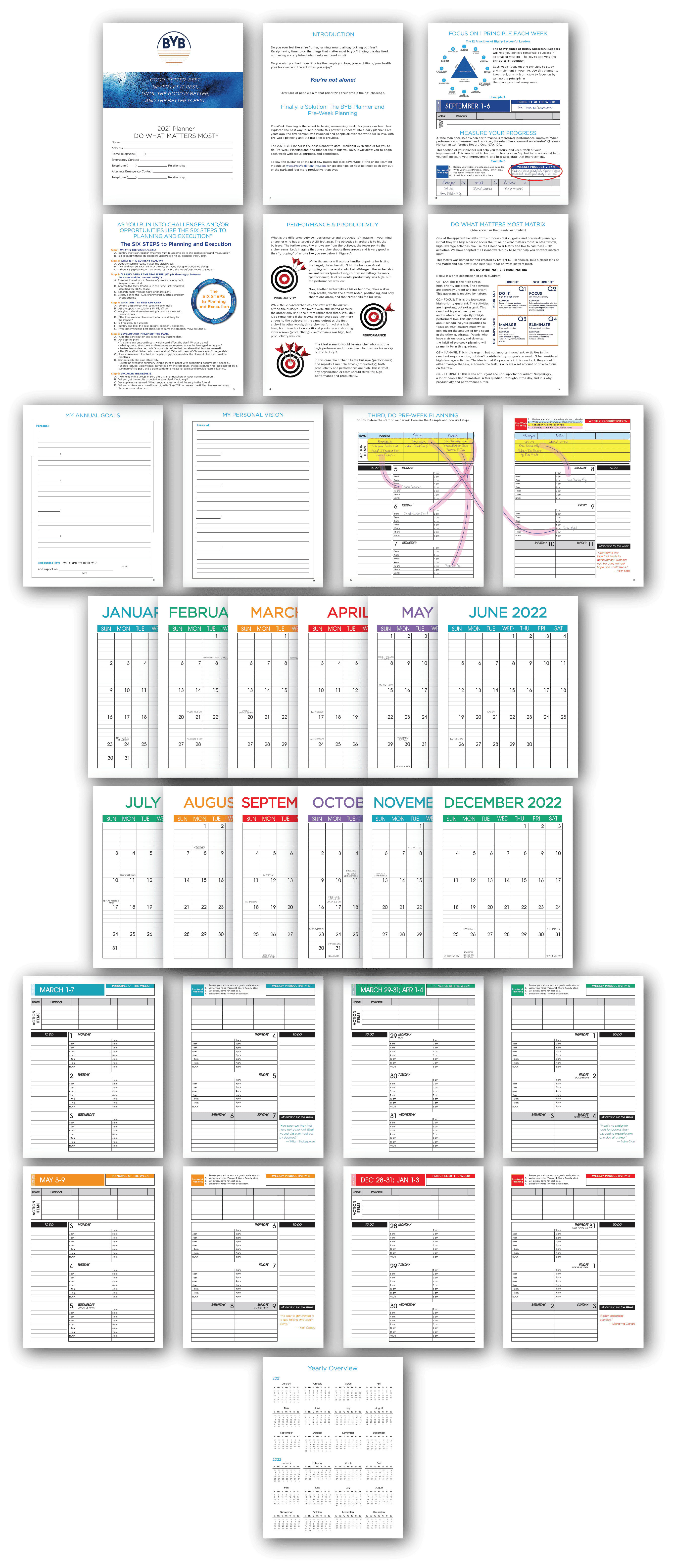 BYB Planner Pages Collage