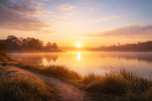 Happy New Year 2026: Embracing Fresh Starts Across Every Corner of Your Life 2 Happy New Year 2026 sunrise over a peaceful lake, symbolizing a calm and hopeful beginning to the new year